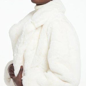 Apparis Faux Fur MILLY COAT (NEW) - IVORY/WHITE